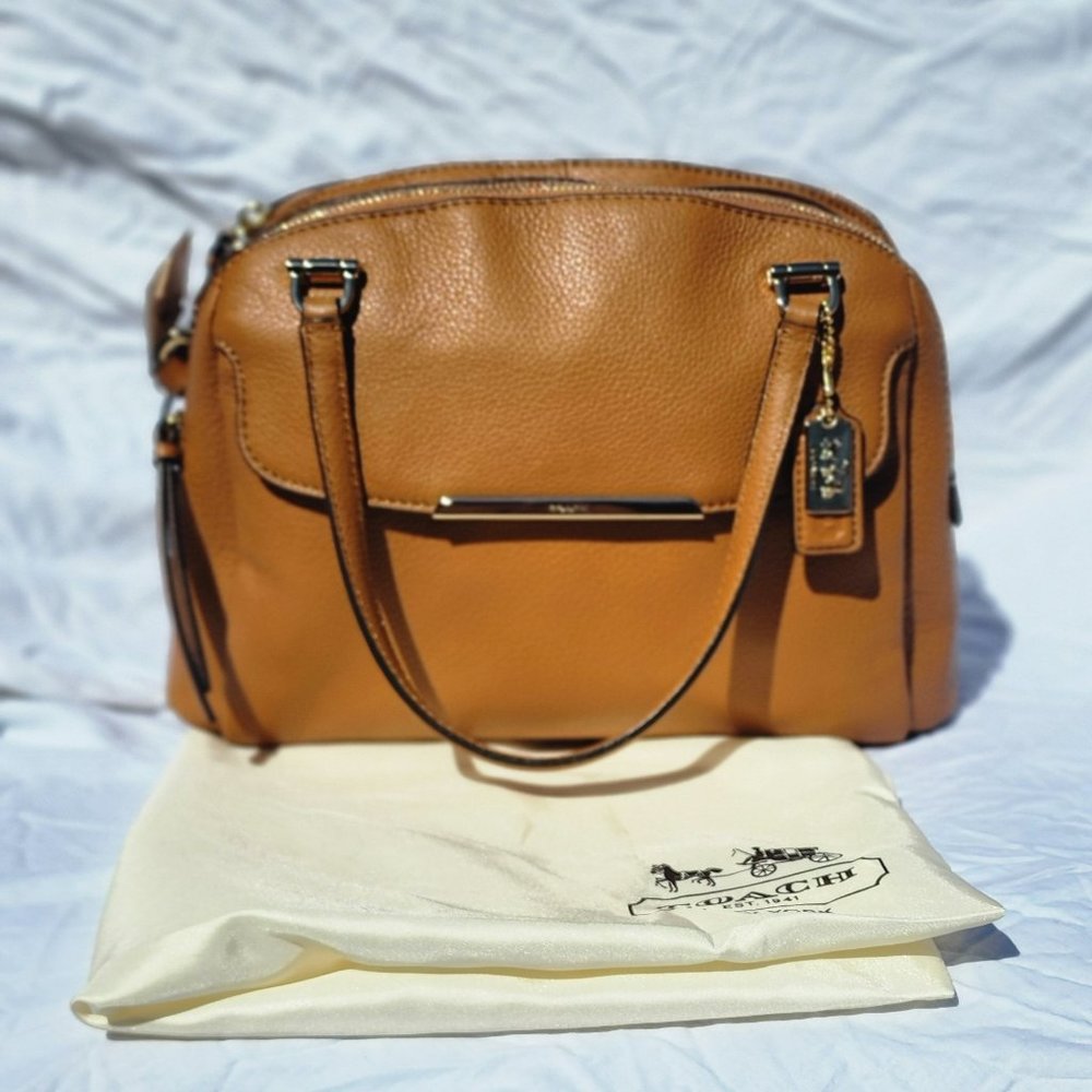 NWT Coach Tan Leather Madison Georgie Satchel 30081